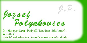 jozsef polyakovics business card